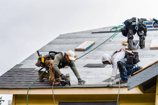 Professional Gutter Installation technician working in Phoenix, NY